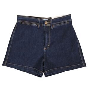 NWT Loft Jean Shorts Womens Size 2 Sz 26  Dark Wash Casual Preppy High Rise